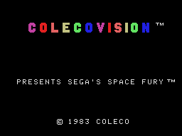 Space Fury title screen for Colecovision